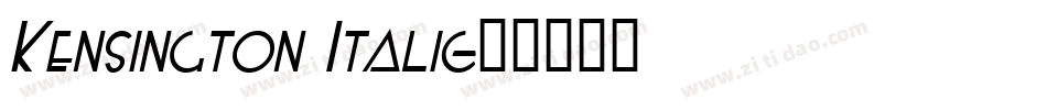 Kensington Italic字体转换